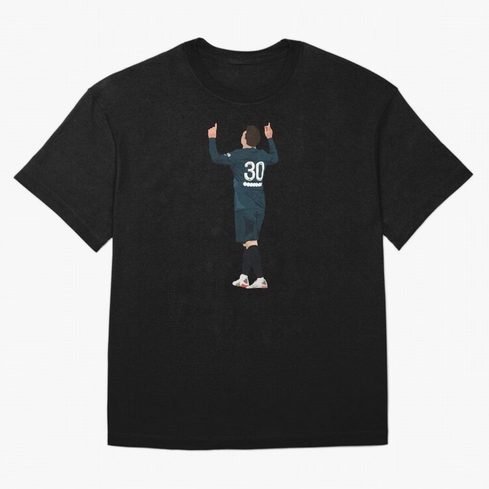 Messi Iconic Illustration Oversized T-Shirt Show Fan Pride Across the FIFA World Cup 2026 Journey through Cristiano Ronaldo Highlights, Spain Pride, Retro Football Energy, Iconic Rivalries, Trophy Chase Drama and Stadium Atmosphere; Built for