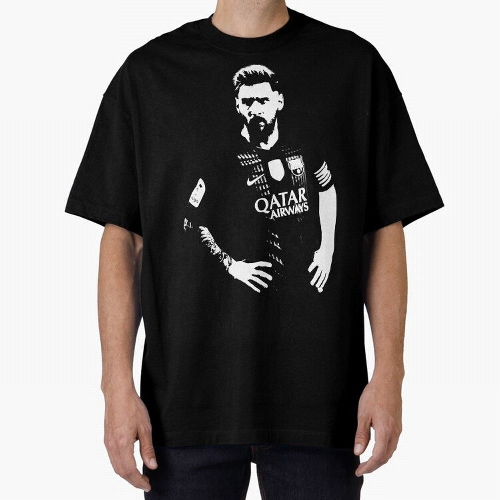 Black and white football player Classic T-Shirt Make Your Look Match FIFA World Cup 2026 Group Stage Spirit, Inspired by Argentina, Haaland, Vintage Soccer Flavor, Modern Football Stars, National Flags and Final Night Emotion; Great for Watch