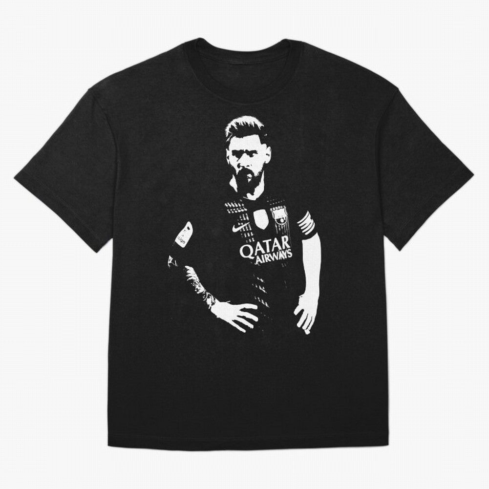 Black and white football player Classic T-Shirt Make Your Look Match FIFA World Cup 2026 Group Stage Spirit, Inspired by Argentina, Haaland, Vintage Soccer Flavor, Modern Football Stars, National Flags and Final Night Emotion; Great for Watch