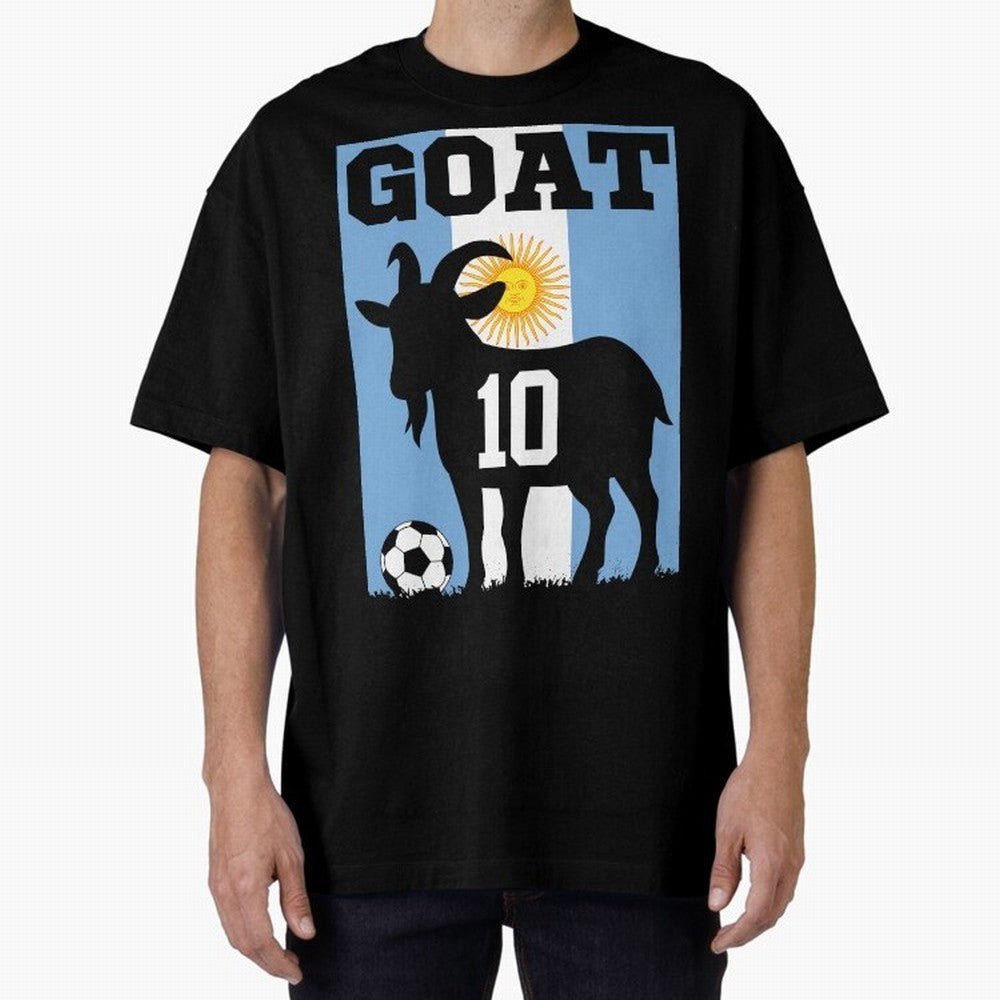 Argentina World Cup 2026 The Goat 10 Oversized T-Shirt Celebrate Football Dreams Across FIFA World Cup 2026 Spirit, Connected to France, Cristiano Ronaldo, Goal Celebration Energy, Supporter Heritage, Football Icons and Worldwide Tournament Joy;