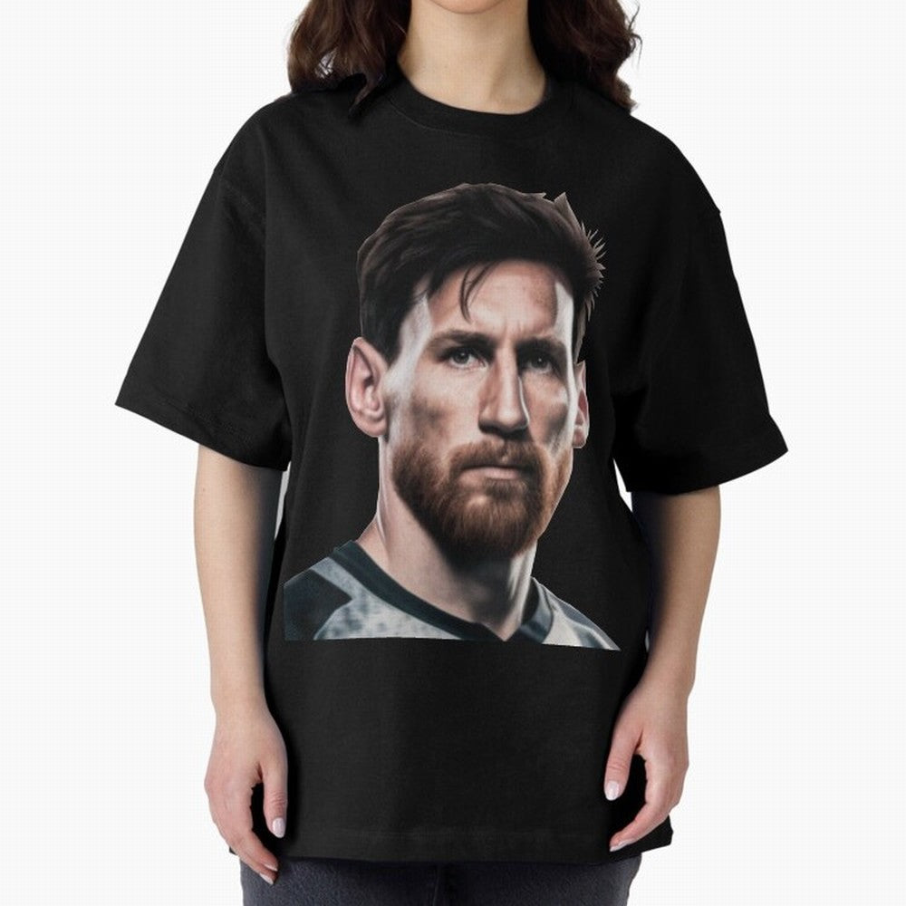 Lionel Messi Oversized T-Shirt Celebrate the Road through FIFA World Cup 2026 Group Stage Spirit, Inspired by Spain and Netherlands, Haaland and Mbappe, Sports Nostalgia, International Competition, Famous Players and Unforgettable Victories;