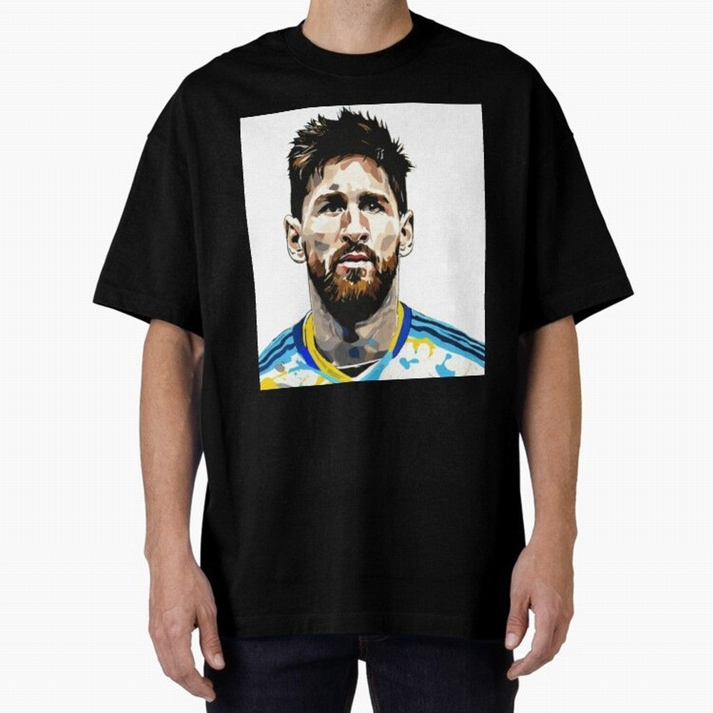 Lionel Messi Oversized T-Shirt Stand with FIFA World Cup 2026 Spirit, Capturing England, France and Netherlands, Messi, CR7 and Mbappe, Match Day Excitement, Supporter Culture, Golden Goals and Global Football Passion; Ideal for Football Dads,