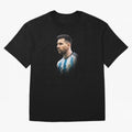 Lionel Messi Oversized T-Shirt Follow the Final Road of FIFA World Cup 2026 USA Canada Mexico Highlighting Mbappe and Neymar, England Energy, Goal Celebration Energy, Supporter Heritage, Football Icons and Worldwide Tournament Joy; Ideal for