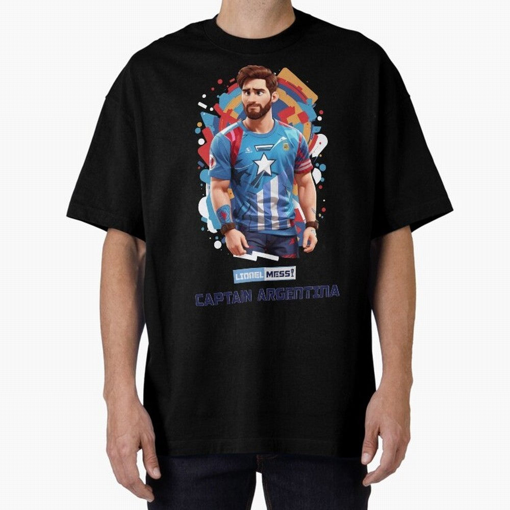 Lionel Messi Captain Argentina Oversized T-Shirt Celebrate Unforgettable Nights in the FIFA World Cup 2026 Group Stage Journey through Cristiano Ronaldo, Haaland and CR7 Highlights, Germany Pride, Game Day Rituals, Football Legends, Country Pride