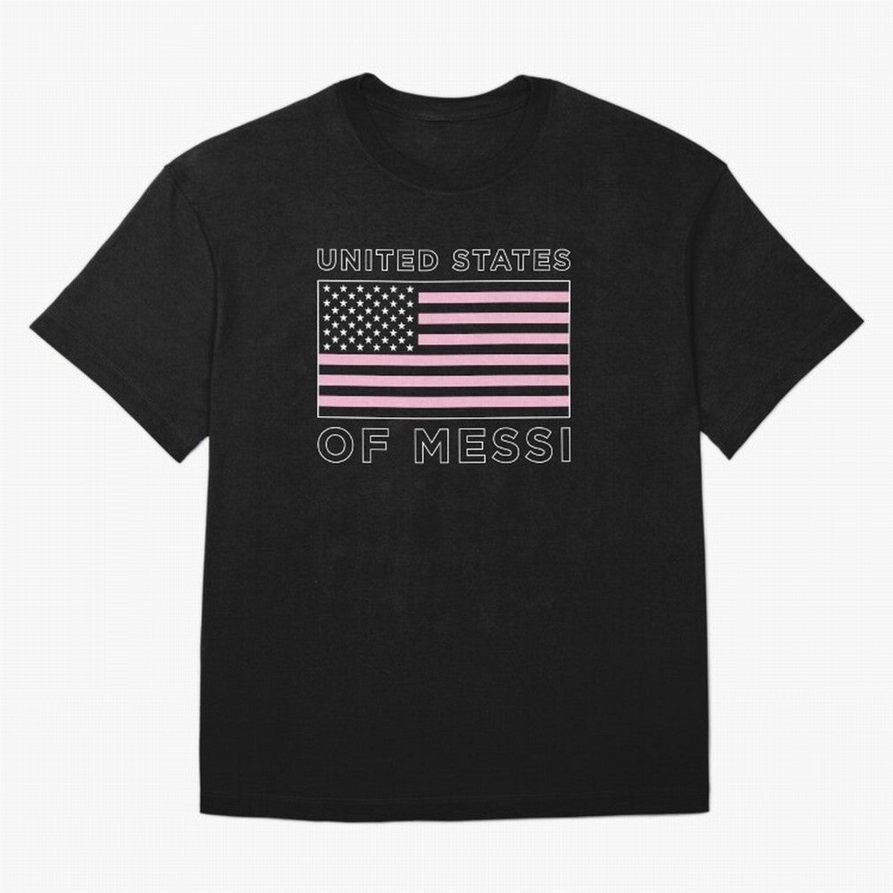 United States of Messi Oversized T-Shirt Celebrate the Biggest Stage of FIFA World Cup 2026 Group Stage for Fans of Messi and Portugal, Bringing Soccer Culture, Superstar Moments, National Team Dreams and Competitive Fire; Perfect for People Who
