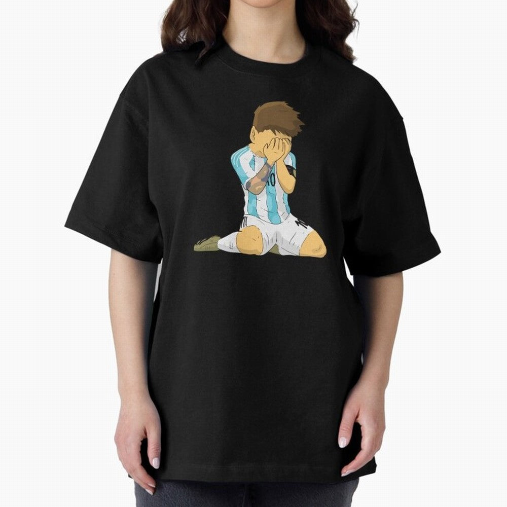 Messi Copa America Moment Oversized T-Shirt Celebrate Golden Goal Energy in FIFA World Cup 2026 Group Stage Driven by Messi, Neymar and Mbappe, England, France and Netherlands Energy, Stadium Memories, Football Loyalty, International Chants and