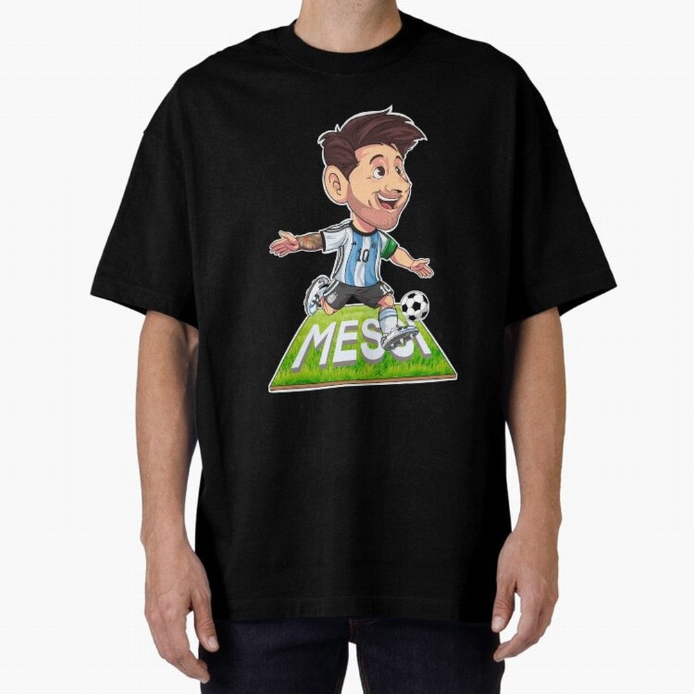 Lionel MESSI Oversized T-Shirt Honor Global Football Passion for FIFA World Cup 2026 USA Canada Mexico, Built around Cristiano Ronaldo, France, Tournament Hype, Historic Matchups, Family Viewing Parties and Global Sports Pride; Ideal for Passionate