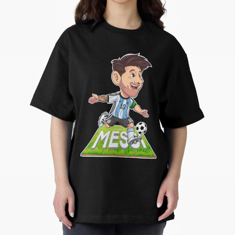 Lionel MESSI Oversized T-Shirt Honor Global Football Passion for FIFA World Cup 2026 USA Canada Mexico, Built around Cristiano Ronaldo, France, Tournament Hype, Historic Matchups, Family Viewing Parties and Global Sports Pride; Ideal for Passionate