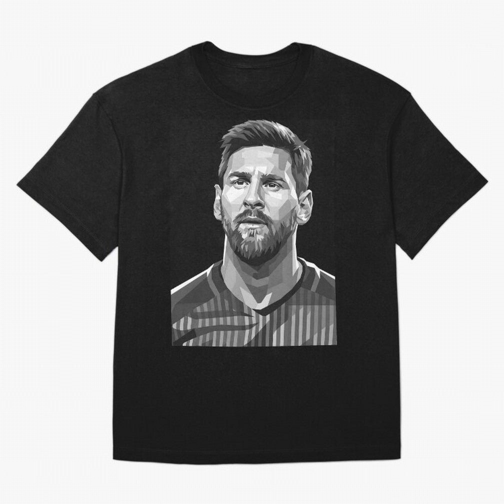 Messi grayscale Oversized T-Shirt Follow the Road to FIFA World Cup 2026 for Fans of Messi and Cristiano Ronaldo and France and Portugal, Bringing Football Passion, Legendary Performances, Festival Vibes and Supporter Community; Ideal for