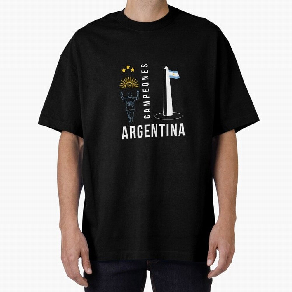 Argentina Campeon Essential T-Shirt Celebrate the Biggest Stage of Global Football Passion for FIFA World Cup 2026 Group Stage, Featuring Mbappe and Neymar, England, Soccer Culture, Superstar Moments, National Team Dreams and Competitive Fire;