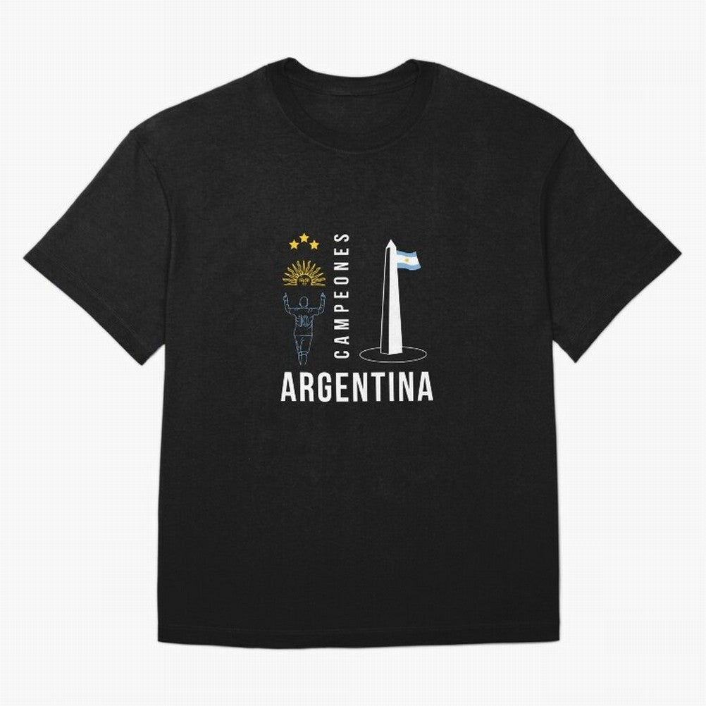 Argentina Campeon Essential T-Shirt Celebrate the Biggest Stage of Global Football Passion for FIFA World Cup 2026 Group Stage, Featuring Mbappe and Neymar, England, Soccer Culture, Superstar Moments, National Team Dreams and Competitive Fire;