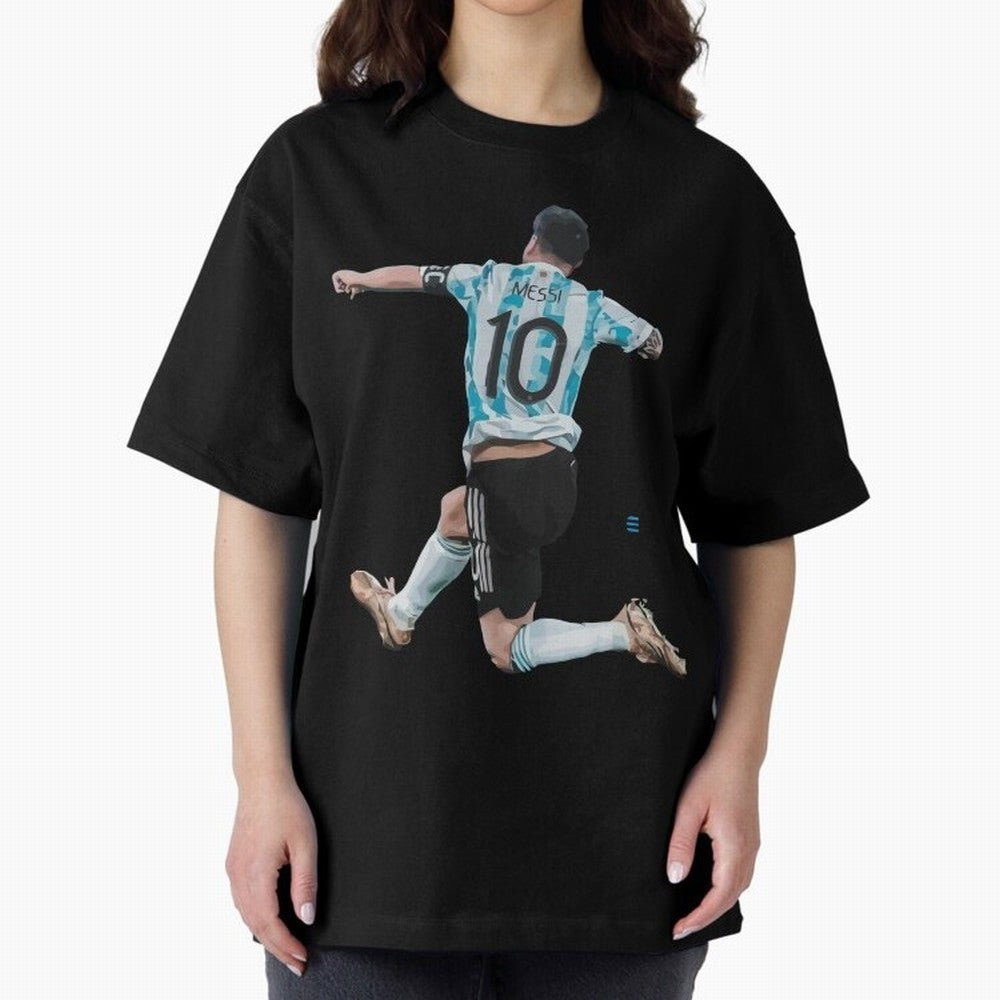 Messi 10 The Goat Oversized T-Shirt Join Supporters Worldwide for FIFA World Cup 2026 Spirit, Driven by Spain and Netherlands, Neymar, Haaland and Cristiano Ronaldo, Global Supporter Spirit, Legendary Goals, National Colors and Tournament