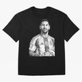 Messi grayscale Classic T-Shirt Celebrate Every Goal in Global Football Passion for FIFA World Cup 2026, Filled with Messi, CR7 and Mbappe, Spain, Championship Spirit, Famous Goals, Roaring Crowds and International Football Unity; Ideal for
