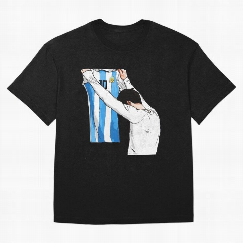 Lionel Messi holding his shirt, Argentina copa america| Perfect Gift For you and friends Classic T-Shirt Embrace FIFA World Cup 2026 Group Stage for Fans of Neymar and Brazil, Bringing Football Passion, Legendary Performances, Festival Vibes and