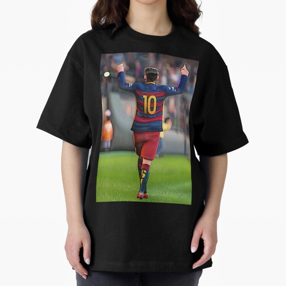 Lionel Messi (2) caricature Oversized T-Shirt Fuel Your Fan Pride for FIFA World Cup 2026 Group Stage Celebrating Messi, Neymar and Mbappe, England and Germany Energy, Sports Nostalgia, International Competition, Famous Players and Unforgettable
