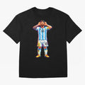 Messi Celebration Classic T-Shirt Celebrate the Magic of FIFA World Cup 2026 USA Canada Mexico for Fans of Messi, Neymar and Mbappe and Argentina, France and Brazil, Bringing Vintage Soccer Flavor, Modern Football Stars, National Flags and Final