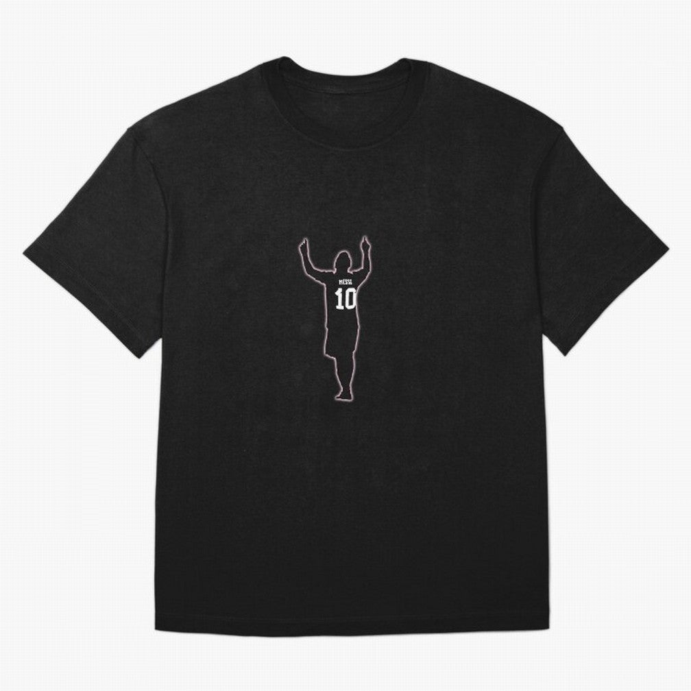 Lionel Messi Iconic Celebration Pose - Inter Miami Colors Classic T-Shirt Support Your Favorite Stars during Match Day Hype around FIFA World Cup 2026, Mbappe and Neymar, Argentina, France and Brazil, Goal Celebration Energy, Supporter Heritage,