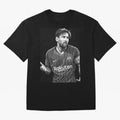 Messi grayscale Oversized T-Shirt Bring Champion Energy into FIFA World Cup 2026 Group Stage Spirit, Capturing France and Portugal, Messi, Neymar and Mbappe, Sports Nostalgia, International Competition, Famous Players and Unforgettable Victories;