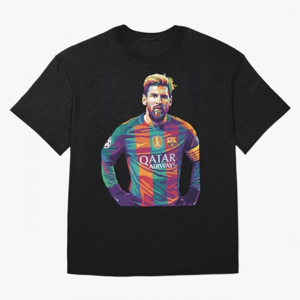 Messi Wpap Classic T-Shirt Back the Journey through FIFA World Cup 2026 USA Canada Mexico for Fans of Messi and Portugal, Spain and Germany, Bringing Sports Nostalgia, International Competition, Famous Players and Unforgettable Victories; Perfect