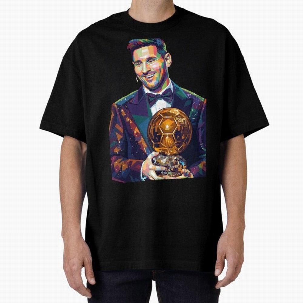 Messi Wpap Oversized T-Shirt Carry the Colors and Pride of FIFA World Cup 2026 USA Canada Mexico for Fans of Neymar, Haaland and Cristiano Ronaldo and England, Bringing Goal Celebration Energy, Supporter Heritage, Football Icons and Worldwide