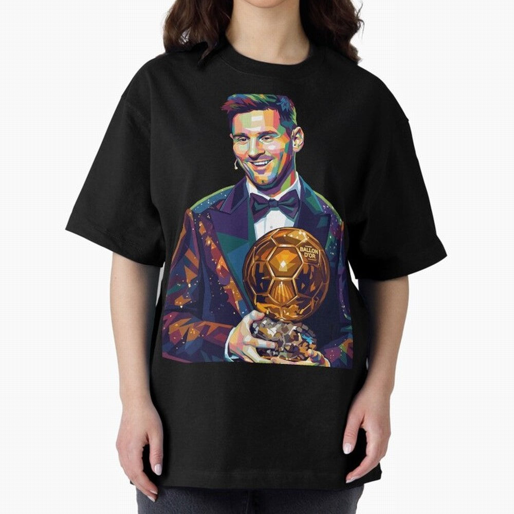 Messi Wpap Oversized T-Shirt Carry the Colors and Pride of FIFA World Cup 2026 USA Canada Mexico for Fans of Neymar, Haaland and Cristiano Ronaldo and England, Bringing Goal Celebration Energy, Supporter Heritage, Football Icons and Worldwide