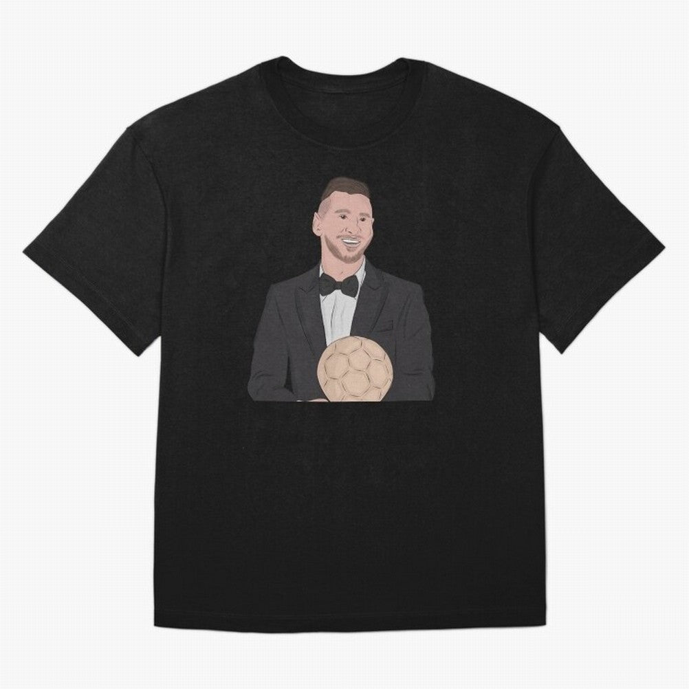 Lionel Messi 2023 Ballon d'Or Classic T-Shirt Cheer for FIFA World Cup 2026 Spirit, Highlighting England, Messi, CR7 and Mbappe, Championship Spirit, Famous Goals, Roaring Crowds and International Football Unity; Perfect for Supporters Who Want