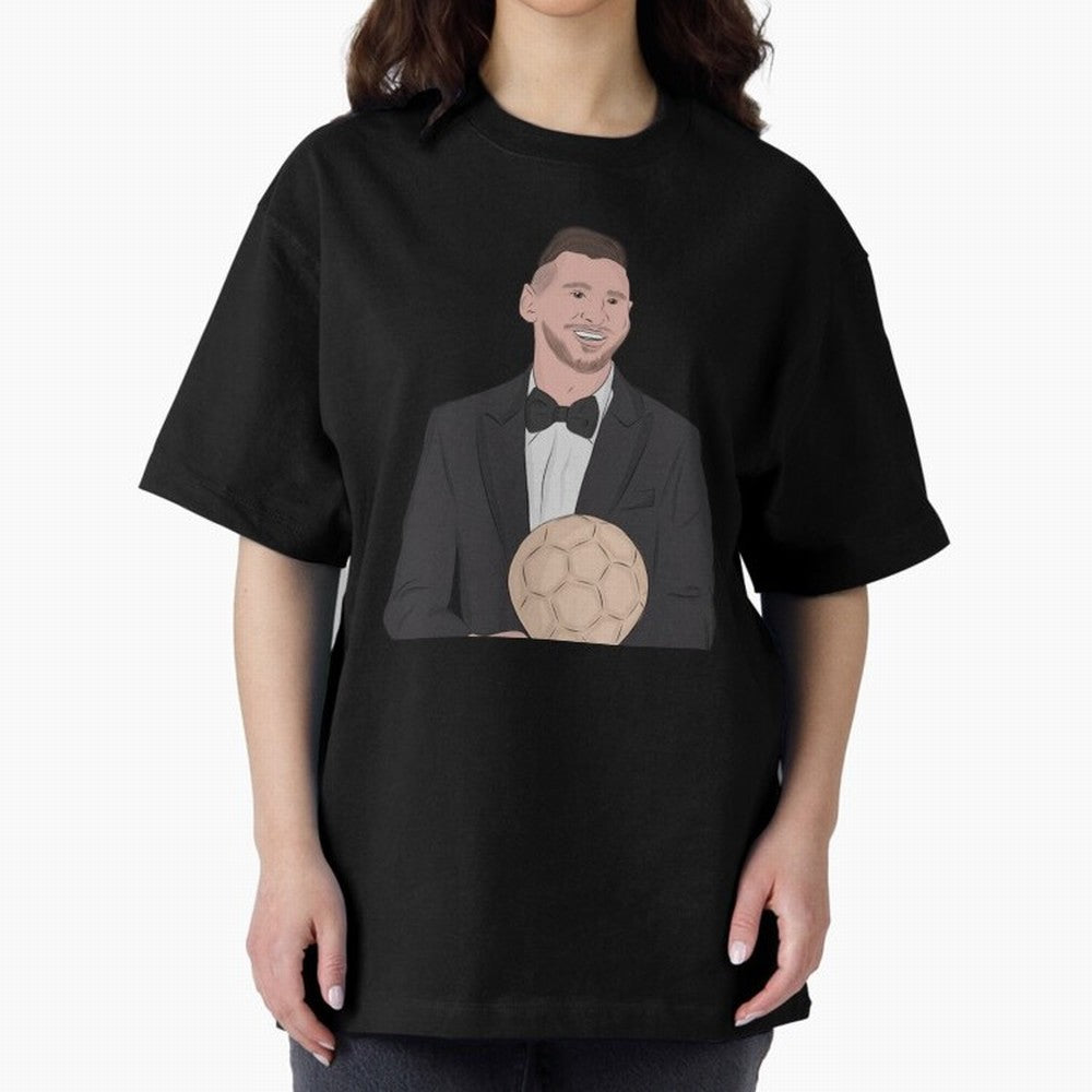 Lionel Messi 2023 Ballon d'Or Classic T-Shirt Cheer for FIFA World Cup 2026 Spirit, Highlighting England, Messi, CR7 and Mbappe, Championship Spirit, Famous Goals, Roaring Crowds and International Football Unity; Perfect for Supporters Who Want