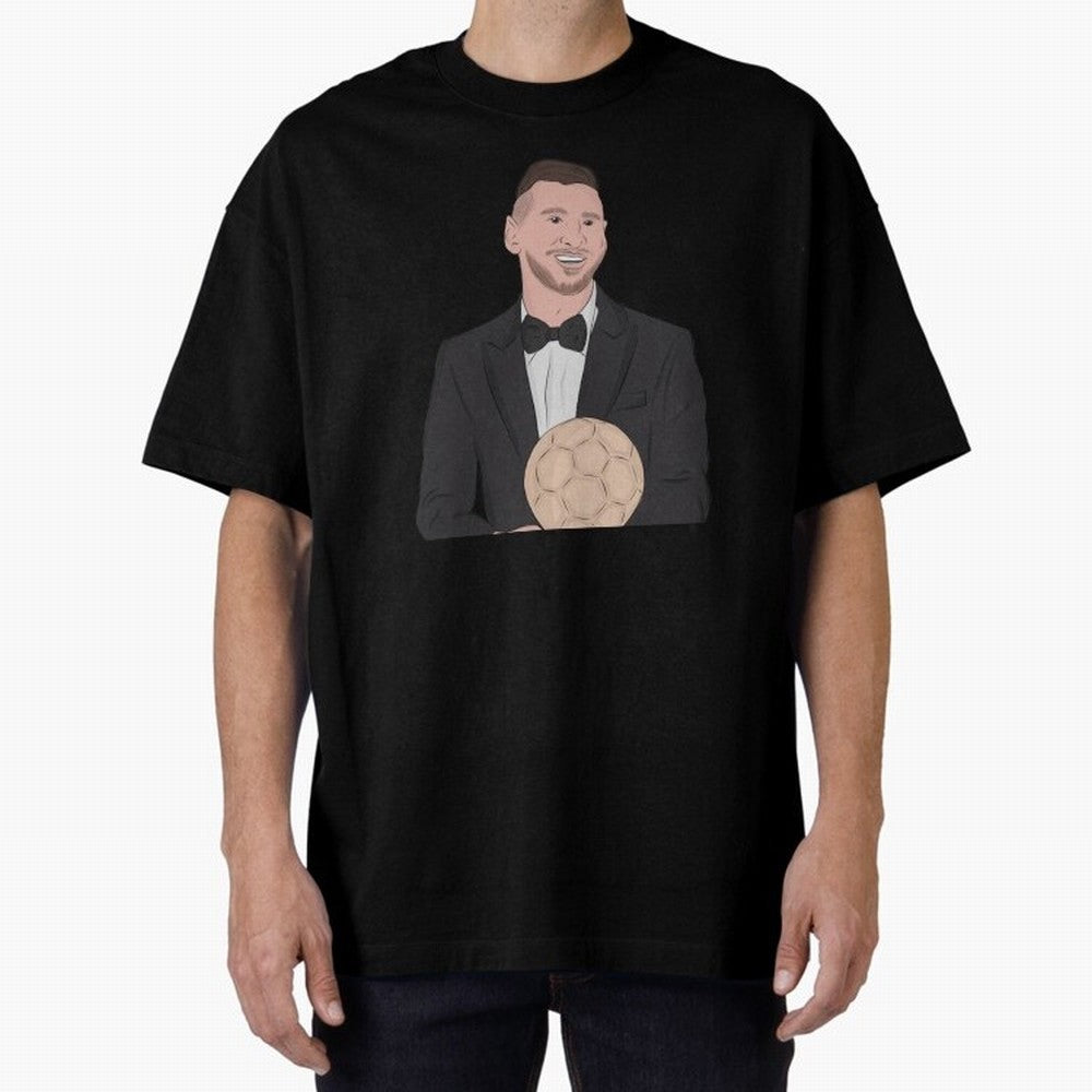 Lionel Messi 2023 Ballon d'Or Classic T-Shirt Cheer for FIFA World Cup 2026 Spirit, Highlighting England, Messi, CR7 and Mbappe, Championship Spirit, Famous Goals, Roaring Crowds and International Football Unity; Perfect for Supporters Who Want