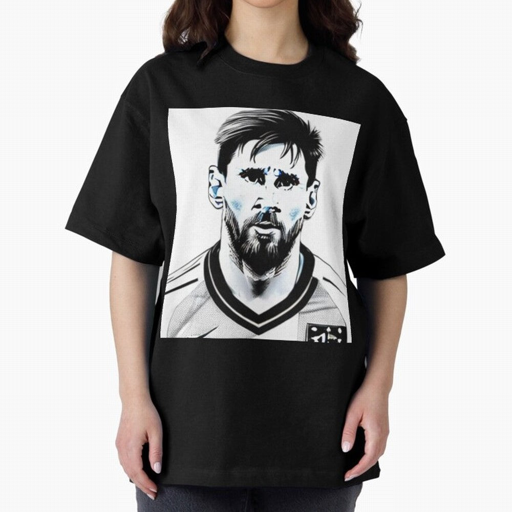 Lionel Messi Oversized T-Shirt Showcase Match Day Hype around FIFA World Cup 2026, Mbappe, England and Germany, Game Day Rituals, Football Legends, Country Pride and the Road to the Final; Ideal for Football Dads, Football Moms, Friends, Collectors