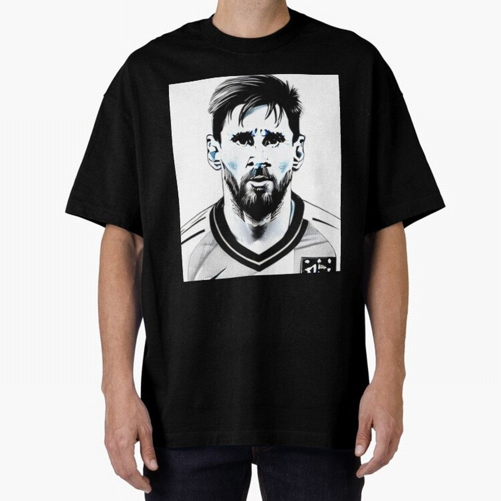 Lionel Messi Oversized T-Shirt Showcase Match Day Hype around FIFA World Cup 2026, Mbappe, England and Germany, Game Day Rituals, Football Legends, Country Pride and the Road to the Final; Ideal for Football Dads, Football Moms, Friends, Collectors