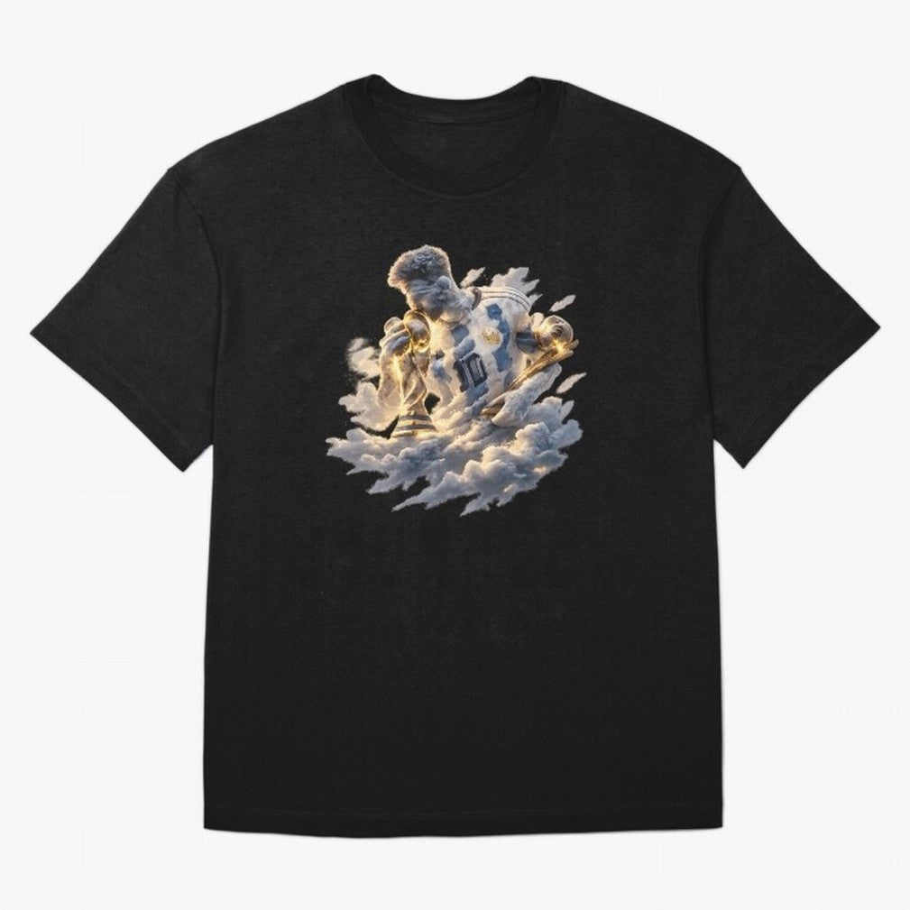 Lionel Messi ¨C Divine Number 10 Oversized T-Shirt Show Match Day Excitement for Match Day Hype around FIFA World Cup 2026 Group Stage, Messi, Neymar and Mbappe, Brazil, Portugal and Argentina, Sports Nostalgia, International Competition, Famous