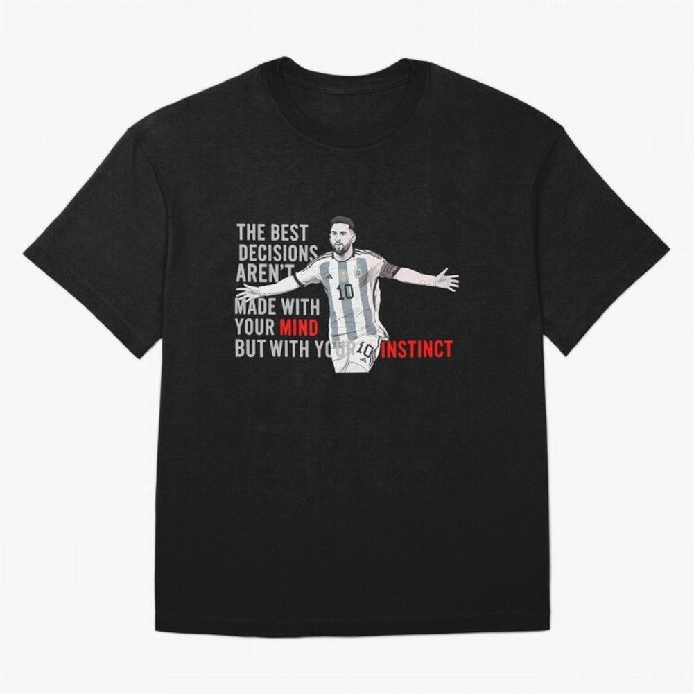 Messi Instinct Oversized T-Shirt Celebrate Football Heritage in FIFA World Cup 2026 USA Canada Mexico Made for Messi, Argentina and Brazil Energy, Sports Nostalgia, International Competition, Famous Players and Unforgettable Victories; Created for