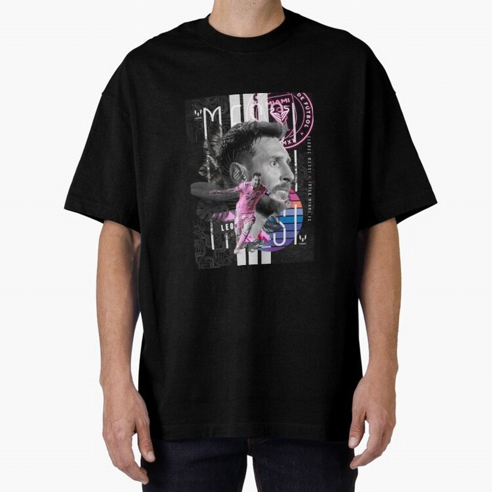 Inter Miami FC Messi Oversized T-Shirt Share the Excitement of FIFA World Cup 2026 USA Canada Mexico Spirit, Centered on Spain, Cristiano Ronaldo, Haaland and CR7, Stadium Memories, Football Loyalty, International Chants and Championship Tradition;