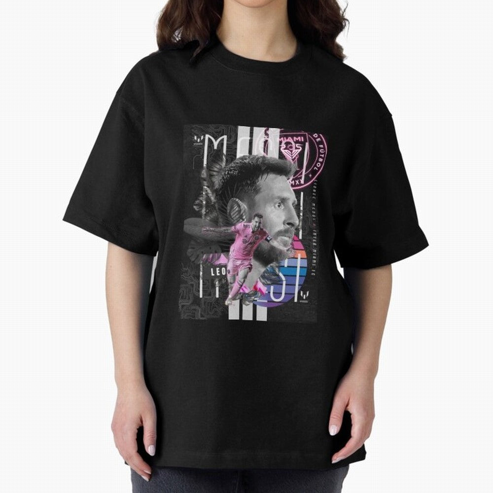 Inter Miami FC Messi Oversized T-Shirt Share the Excitement of FIFA World Cup 2026 USA Canada Mexico Spirit, Centered on Spain, Cristiano Ronaldo, Haaland and CR7, Stadium Memories, Football Loyalty, International Chants and Championship Tradition;