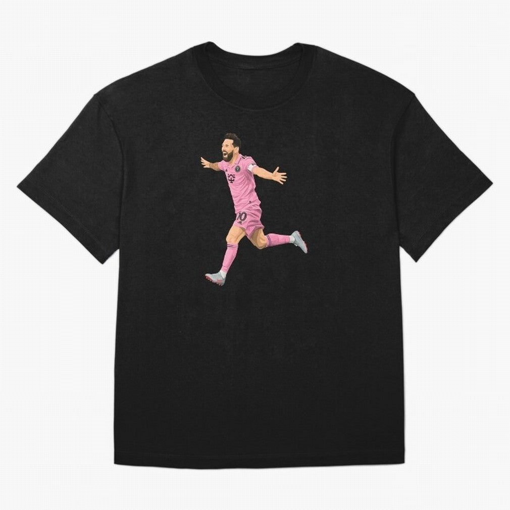 Lionel Messi celebration Oversized T-Shirt Feel the Roar of FIFA World Cup 2026 USA Canada Mexico Spirit, Capturing Netherlands, Cristiano Ronaldo, Classic Soccer Heritage, Championship Pressure, Fan Loyalty and International Pride; Built for