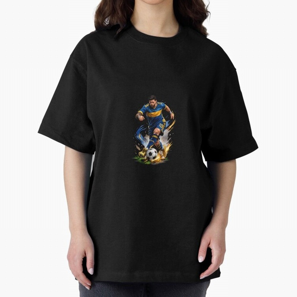 The Great Footballer Oversized T-Shirt Fuel the FIFA World Cup 2026 USA Canada Mexico Journey through Messi Highlights, Brazil, Portugal and Argentina Pride, Soccer Culture, Superstar Moments, National Team Dreams and Competitive Fire; Built for