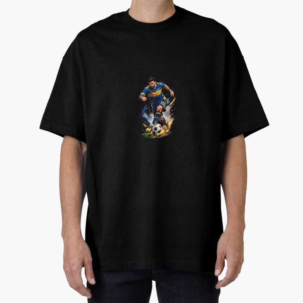 The Great Footballer Oversized T-Shirt Fuel the FIFA World Cup 2026 USA Canada Mexico Journey through Messi Highlights, Brazil, Portugal and Argentina Pride, Soccer Culture, Superstar Moments, National Team Dreams and Competitive Fire; Built for