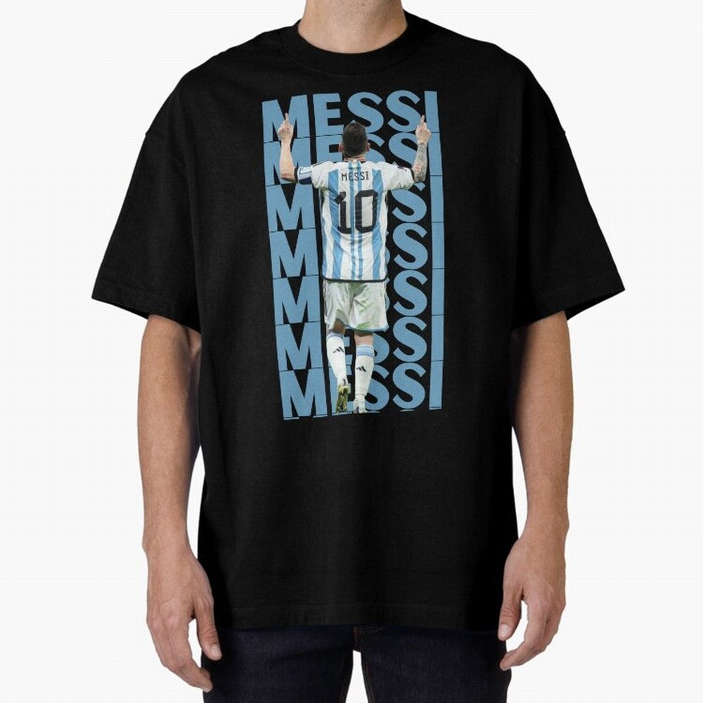 Lionel Messi | 10 | Argentina | Barcelona | Goat Oversized T-Shirt Fuel Your Fan Pride for FIFA World Cup 2026 Group Stage for Fans of Neymar, Haaland and Cristiano Ronaldo and Argentina, France and Brazil, Bringing Match Day Excitement, Supporter