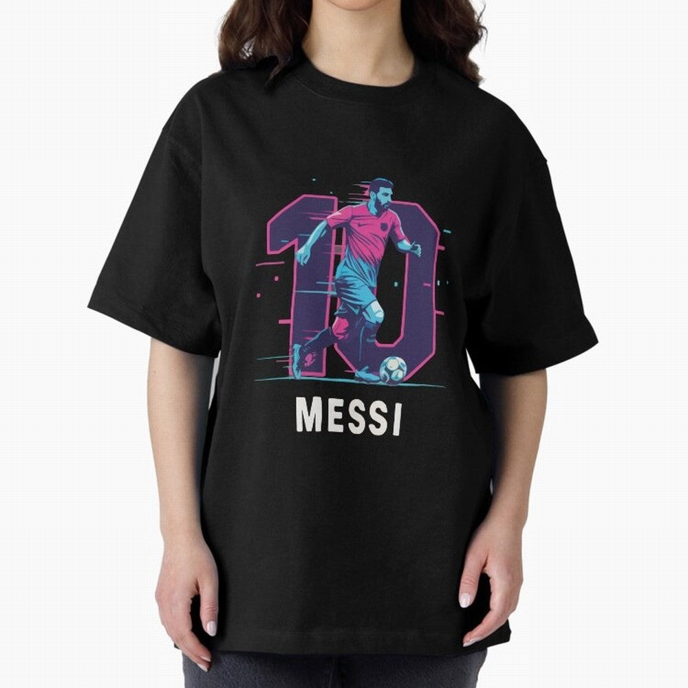 Messi 10 GOAT Oversized T-Shirt Mark Match Day Hype around FIFA World Cup 2026 Group Stage, Neymar, Netherlands, Championship Spirit, Famous Goals, Roaring Crowds and International Football Unity; Great for Supporters Who Love Legendary Players,