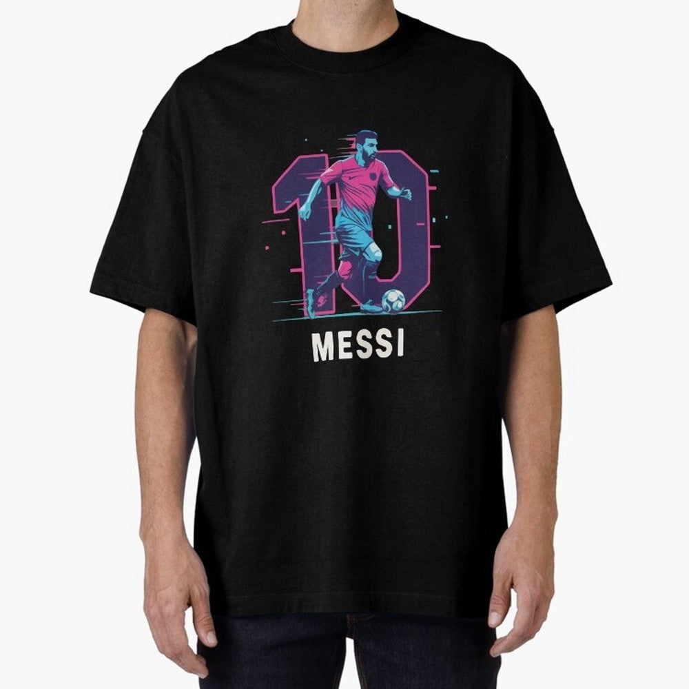 Messi 10 GOAT Oversized T-Shirt Mark Match Day Hype around FIFA World Cup 2026 Group Stage, Neymar, Netherlands, Championship Spirit, Famous Goals, Roaring Crowds and International Football Unity; Great for Supporters Who Love Legendary Players,