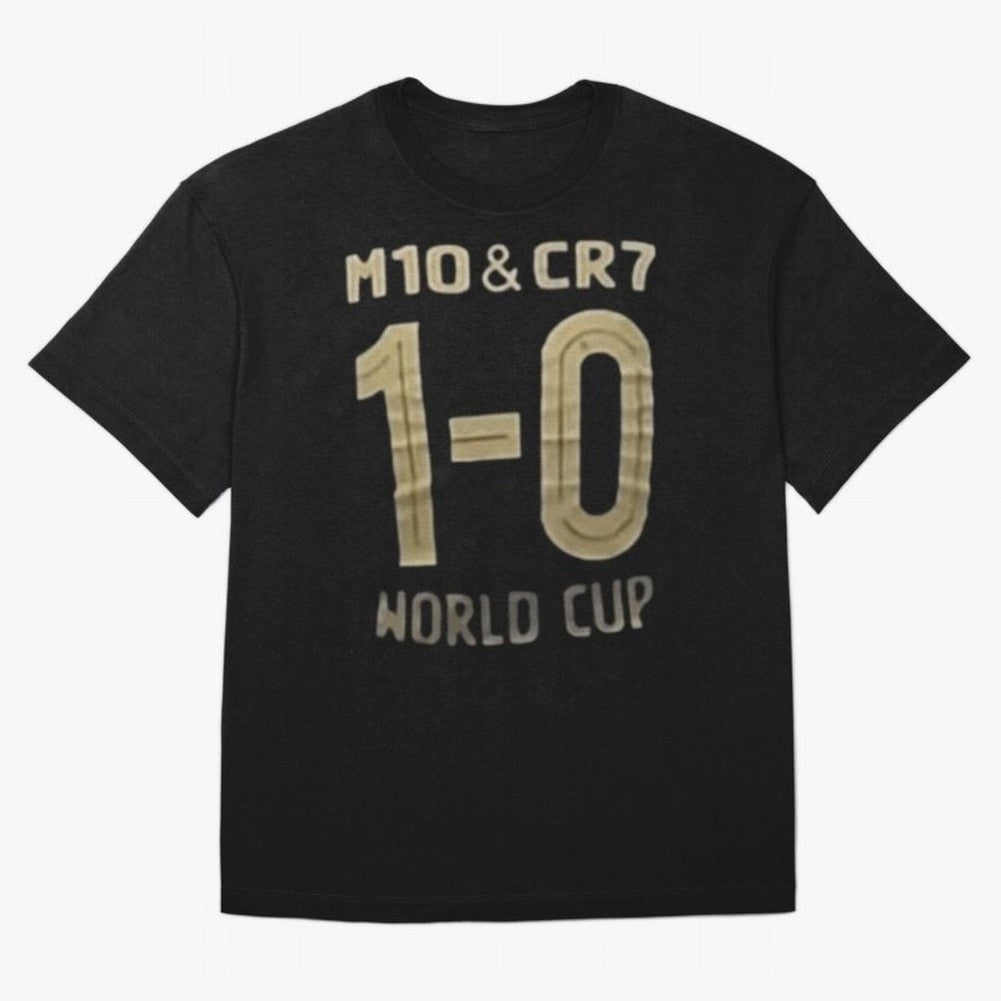 M10 And Cr7 1-0 World Cup Football Classic T-Shirt Celebrate the Stars of FIFA World Cup 2026 USA Canada Mexico Made for Haaland and Mbappe, Netherlands Energy, Supporter Pride, Iconic Celebrations, Legendary Names and Global Match Day Energy;