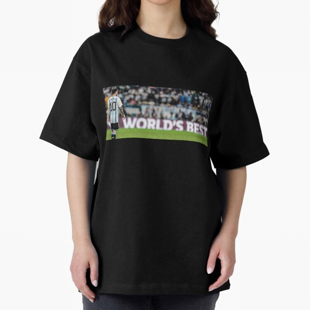 Argentina Leo Messi world best picture Oversized T-Shirt Celebrate Rivalries and Pride in FIFA World Cup 2026 Group Stage Spirit, Centered on France, Messi, CR7 and Mbappe, Global Supporter Spirit, Legendary Goals, National Colors and Tournament