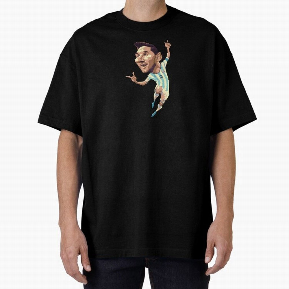 Lionel Messi Oversized T-Shirt Keep Football History Alive during FIFA World Cup 2026 Spirit, Featuring France and Portugal, Messi, CR7 and Mbappe, Soccer Culture, Superstar Moments, National Team Dreams and Competitive Fire; Perfect for Supporters
