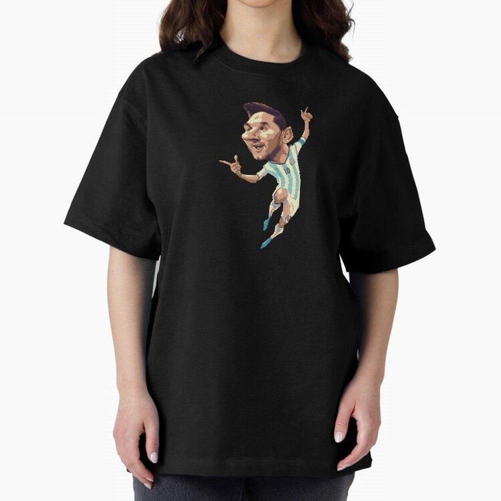 Lionel Messi Oversized T-Shirt Keep Football History Alive during FIFA World Cup 2026 Spirit, Featuring France and Portugal, Messi, CR7 and Mbappe, Soccer Culture, Superstar Moments, National Team Dreams and Competitive Fire; Perfect for Supporters