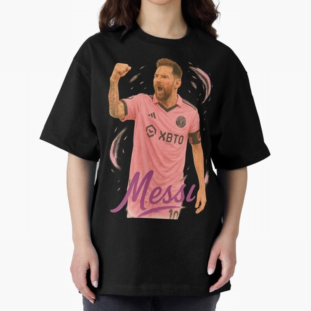 Argentina World Champs Messi Number Oversized T-Shirt Follow Every Goal of FIFA World Cup 2026 Group Stage for Fans of Haaland and Argentina, France and Brazil, Bringing Champion Mindset, Group Stage Buzz, Knockout Tension and Passionate Fan