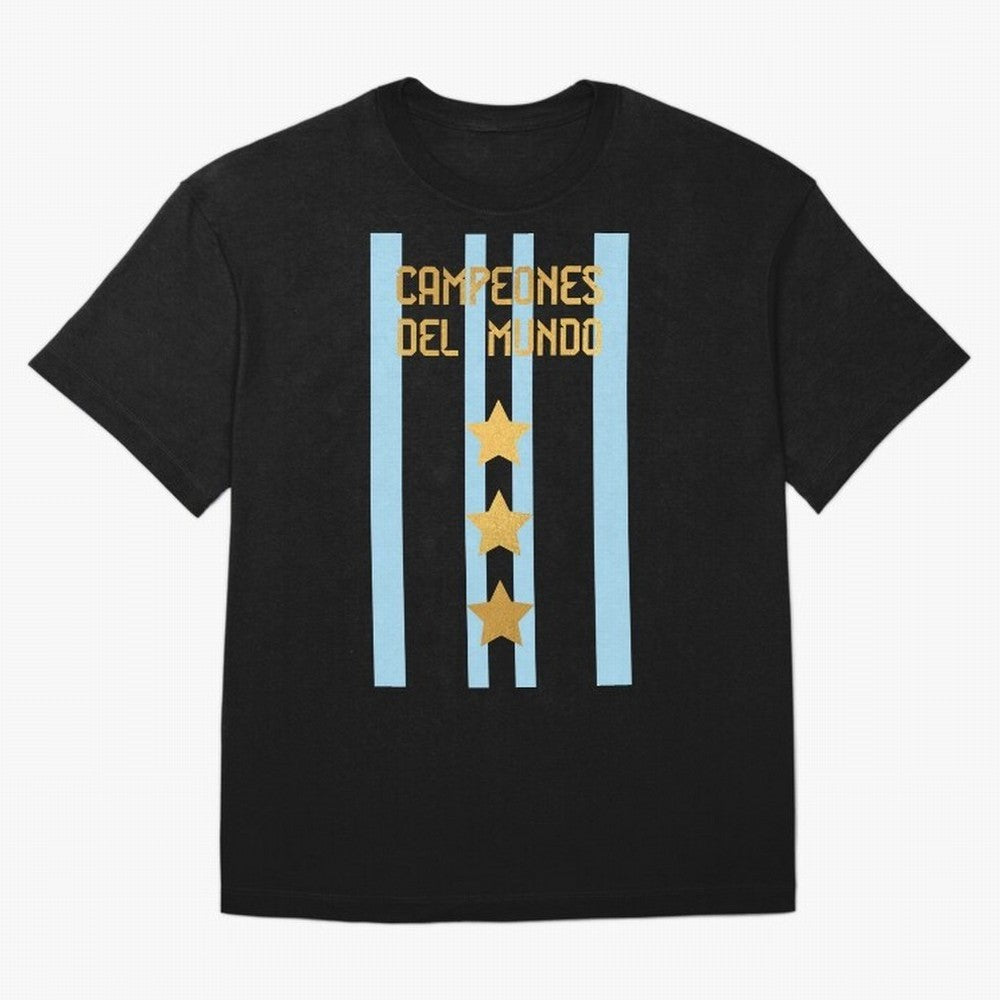 Argentina Jersey 3 Stars World Champions Classic T-Shirt Honor Champions and Dreams in Global Football Passion for FIFA World Cup 2026, Centered on Haaland and Mbappe, Brazil, Championship Spirit, Famous Goals, Roaring Crowds and International