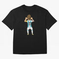 Cartoon Illustration Messi vs Netherlands World Cup Qatar 2022 Oversized T-Shirt Live for the Drama of Global Football Passion for FIFA World Cup 2026 Group Stage, Featuring Haaland and Mbappe, England, Football Passion, Legendary Performances,