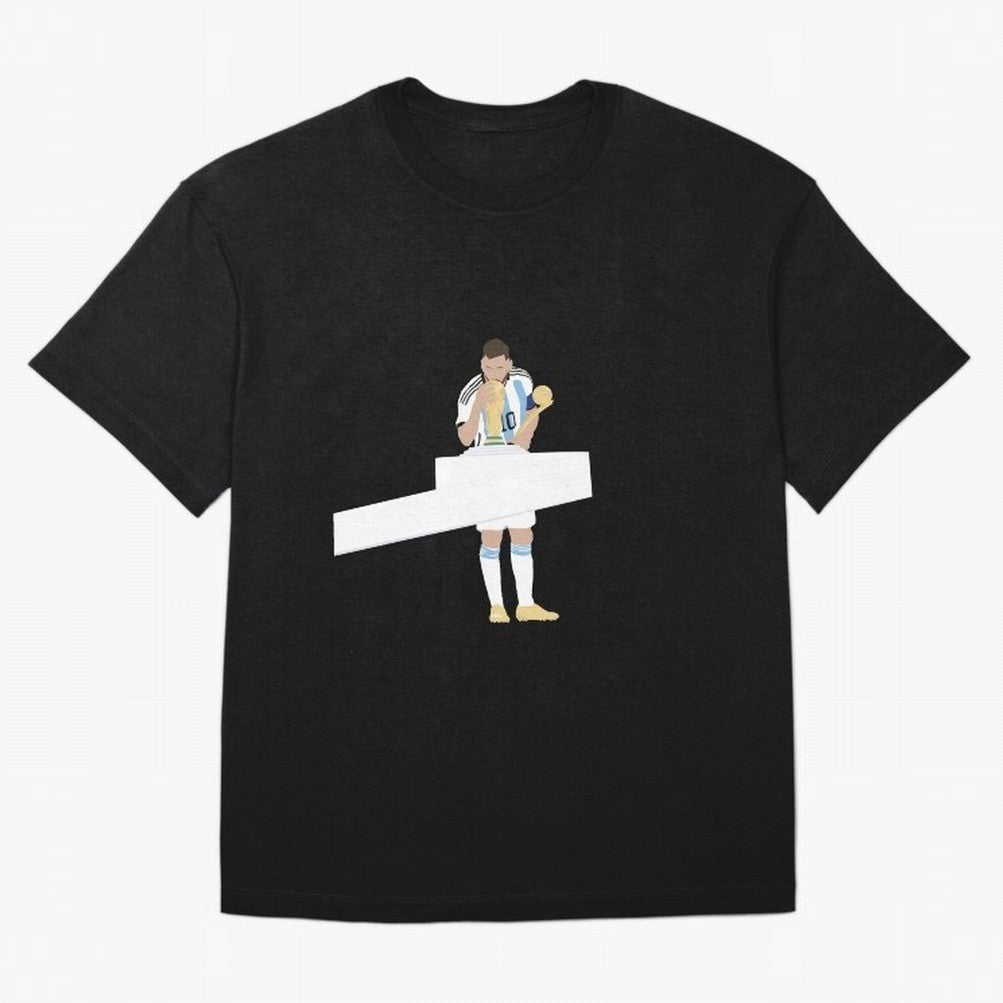 Messi minimalist design Oversized T-Shirt Step into FIFA World Cup 2026 Group Stage for Fans of CR7 and Messi and Brazil, Bringing Fan Favorite Moments, National Team Passion, Big Match Drama and Soccer History; Ideal for Passionate Fans Who Love