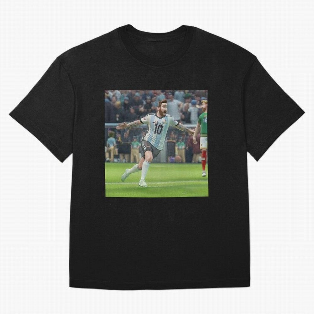Lionel Messi caricature Classic T-Shirt Honor Football Greatness during Match Day Hype around FIFA World Cup 2026, Mbappe, Portugal, Spain and Germany, Soccer Culture, Superstar Moments, National Team Dreams and Competitive Fire; Created for Match
