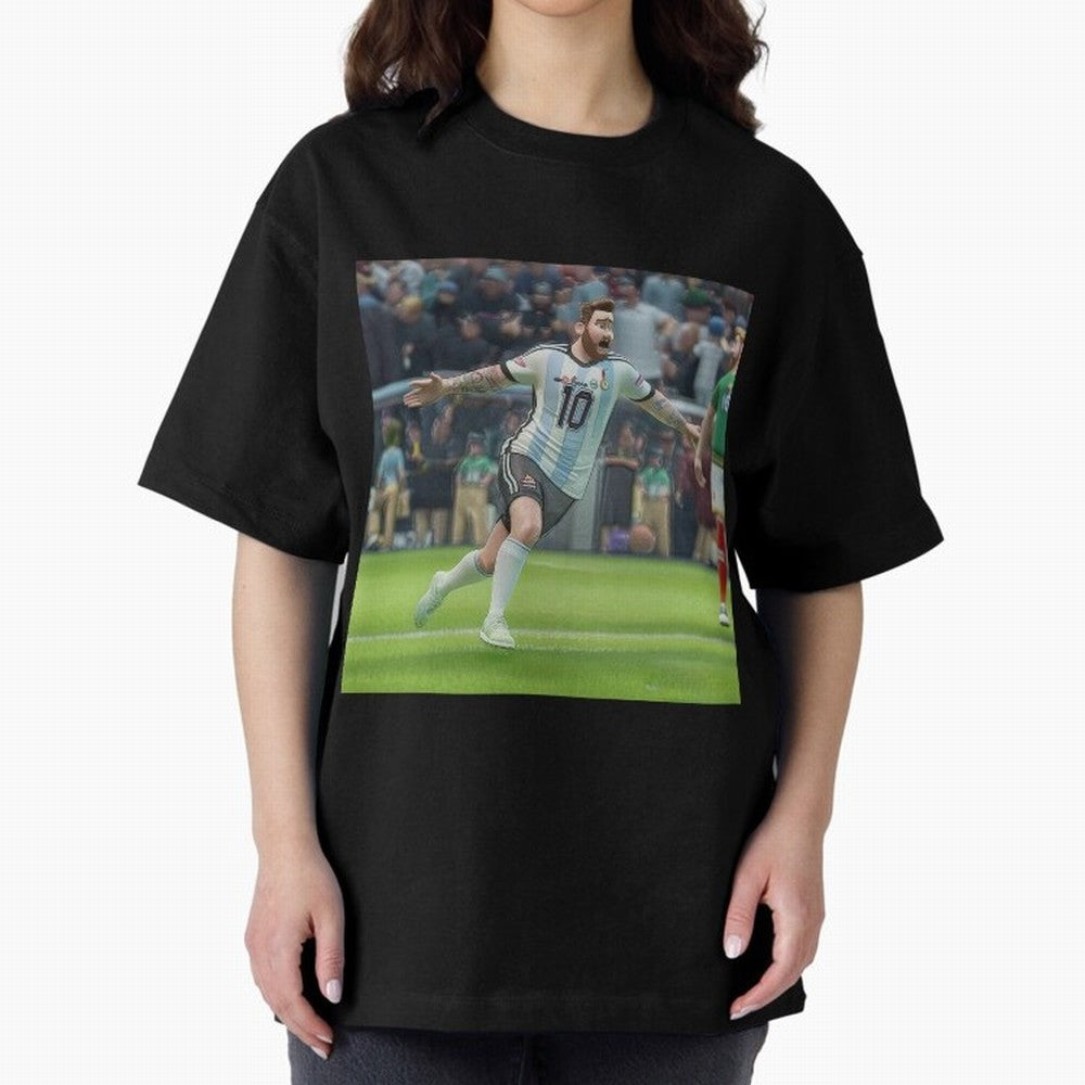Lionel Messi caricature Classic T-Shirt Honor Football Greatness during Match Day Hype around FIFA World Cup 2026, Mbappe, Portugal, Spain and Germany, Soccer Culture, Superstar Moments, National Team Dreams and Competitive Fire; Created for Match